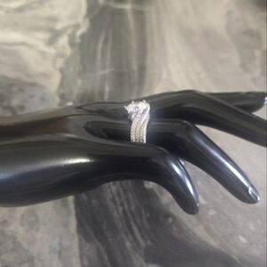 925 Sterling Silver 3 ct. CZ Diamond Ring Size 6
